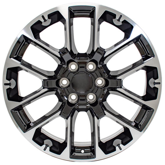 CV67-22090-6550-28MB - OE Wheels Replica CV67 22X9 6X139.7 ET28mm Black Machined - OE Wheels Wheels Canada