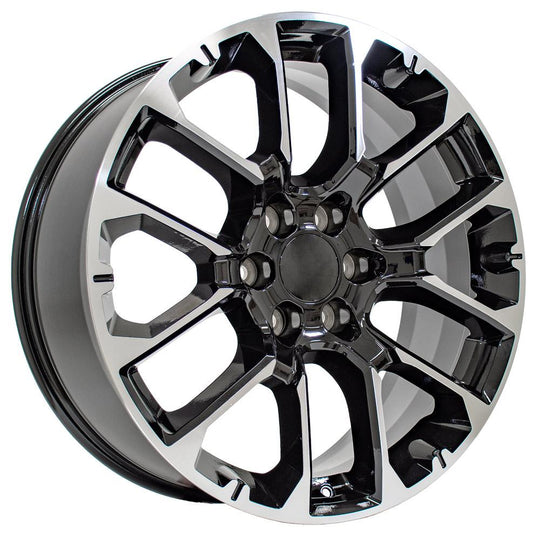 CV67-22090-6550-28MB - OE Wheels Replica CV67 22X9 6X139.7 ET28mm Black Machined - OE Wheels Wheels Canada