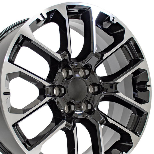 CV67-22090-6550-28MB - OE Wheels Replica CV67 22X9 6X139.7 ET28mm Black Machined - OE Wheels Wheels Canada