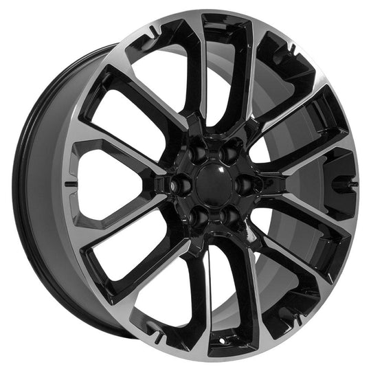 CV67-24100-6550-28MB - OE Wheels Replica CV67 24X10 6X139.7 28MM Black Machined - OE Wheels Replica Wheels Canada