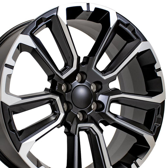CV68-24100-6550-28B1M - OE Wheels Replica CV68 24X10 6X139.7 ET28mm Satin Black with Milled Edge - OE Wheels Wheels Canada