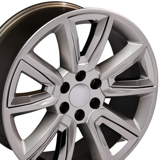 CV73-20085-6550-24HB-ic - OE Wheels Replica CV73 20X8.5 6X139.7 ET24mm Hyper Black with Chrome Insert - OE Wheels Wheels Canada