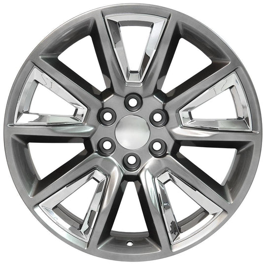 CV73B-22090-6550-24HB-ic - OE Wheel Replica CV73B 22X9 6X139.7 ET 24mm Hyper Black with Chrome Insert - OE Wheel Wheels Canada
