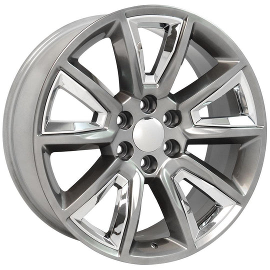 CV73B-22090-6550-24HB-ic - OE Wheel Replica CV73B 22X9 6X139.7 ET 24mm Hyper Black with Chrome Insert - OE Wheel Wheels Canada