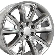 Load image into Gallery viewer, CV73B-22090-6550-24HB-ic - OE Wheel Replica CV73B 22X9 6X139.7 ET 24mm Hyper Black with Chrome Insert - OE Wheel Wheels Canada