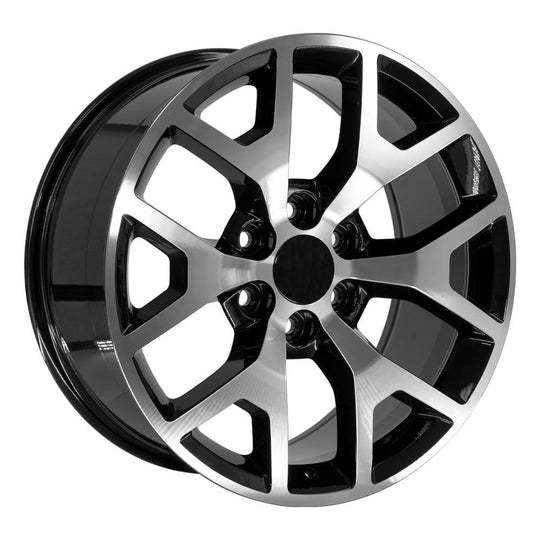 CV92-20090-6550-27MB - OE Wheels Replica CV92 20X9 6X139.7 ET27mm Black Machined - OE Wheels Wheels Canada