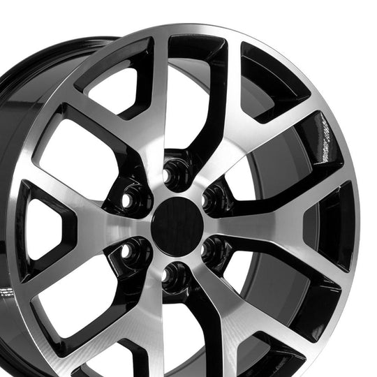 CV92-20090-6550-27MB - OE Wheels Replica CV92 20X9 6X139.7 ET27mm Black Machined - OE Wheels Wheels Canada