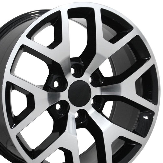CV92-22090-6550-31MB - OE Wheels Replica CV92 22X9 6X139.7 ET31mm Black Machined - OE Wheels Wheels Canada