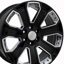 Load image into Gallery viewer, CV93B-22090-6550-24B-ic - OE Wheels Replica CV93B 22X9 6X139.7 ET24mm Black with Chrome - OE Wheels Wheels Canada