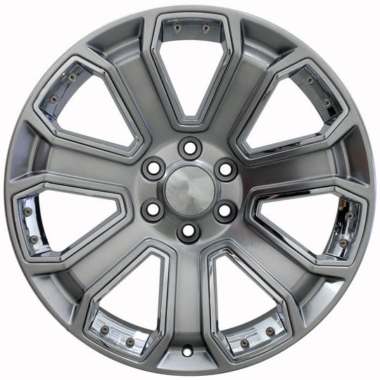 CV93B-22090-6550-24HB-ic - OE Wheels Replica CV93B 22X9 6X139.7 ET31mm Hyper Black with Chrome Insert - OE Wheels Wheels Canada