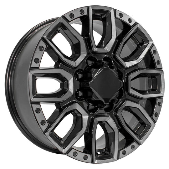 CV97A-20085-8650-12BMT - OE Wheels Replica CV97A 20X8.5 8X165.1 ET12mm Black Milled Edge with Tinted Clear - OE Wheels Wheels Canada
