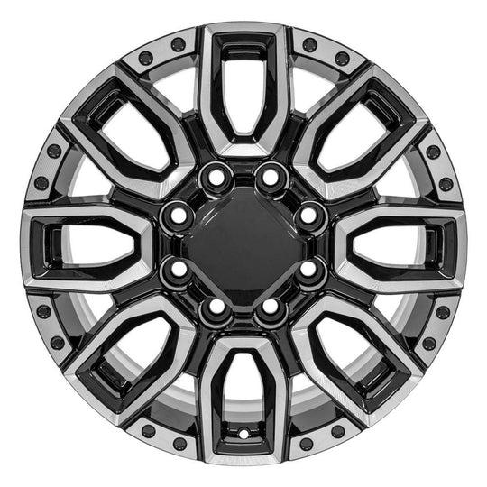CV97B-20085-8180-47BM - OE Wheels Replica CV97B 20X8.5 8X180 ET47mm Black with Milled Edge - OE Wheels Wheels Canada