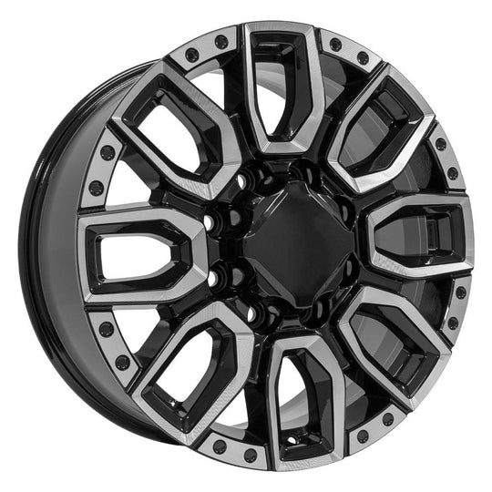 CV97B-20085-8180-47BM - OE Wheels Replica CV97B 20X8.5 8X180 ET47mm Black with Milled Edge - OE Wheels Wheels Canada
