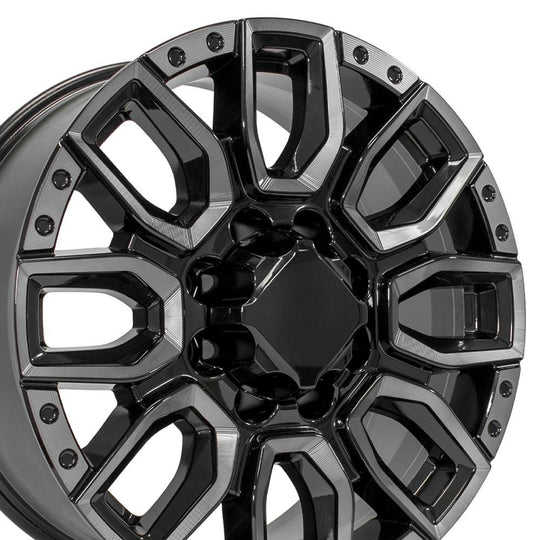 CV97B-20085-8180-47BMT - OE Wheels Replica CV97B 20X8.5 8X180 ET47mm Black Milled Edge with Tinted Clear - OE Wheels Wheels Canada