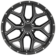 Charger l'image dans la galerie, CV98-D22095-6550-24B1 - OE Wheels Replica CV98 22X9.5 6X139.7 24MM Satin Black with Milled Edge - OE Wheels Replica Wheels Canada