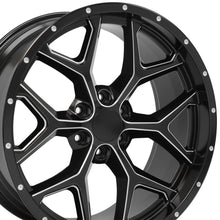 Charger l'image dans la galerie, CV98-D22095-6550-24B1 - OE Wheels Replica CV98 22X9.5 6X139.7 24MM Satin Black with Milled Edge - OE Wheels Replica Wheels Canada