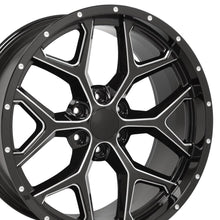 Load image into Gallery viewer, CV98-D22095-6550-24BM - OE Wheels Replica CV98 22X9.5 6X139.7 24MM Black with Milled Edge - OE Wheels Replica Wheels Canada