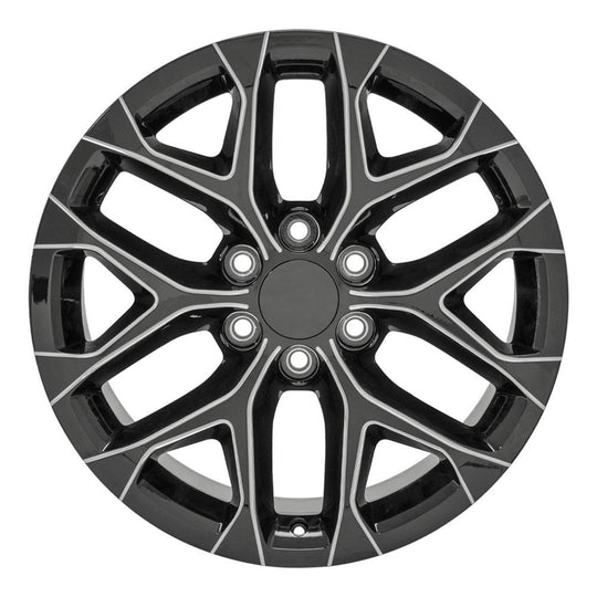 CV98B-20090-6550-24BM - OE Wheels Replica CV98B 20X9 6X139.7 ET27mm Black with Milled Edge - OE Wheels Wheels Canada