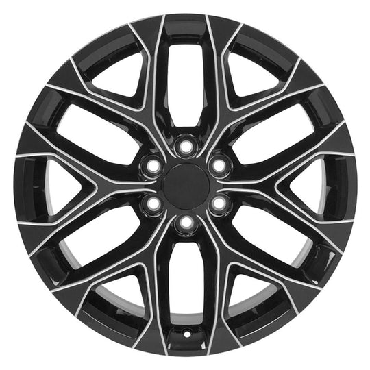 CV98B-22090-6550-24BM - OE Wheels Replica CV98B 22X9 6X139.7 ET24mm Black with Milled Edge - OE Wheels Wheels Canada
