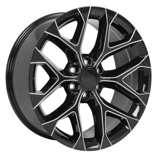 CV98B-22090-6550-24BM - OE Wheels Replica CV98B 22X9 6X139.7 ET24mm Black with Milled Edge - OE Wheels Wheels Canada