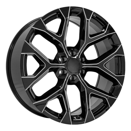 CV98B-24100-6550-24BM - OE Wheels Replica CV98B 24X10 6X139.7 ET24mm Black with Milled Edge - OE Wheels Wheels Canada