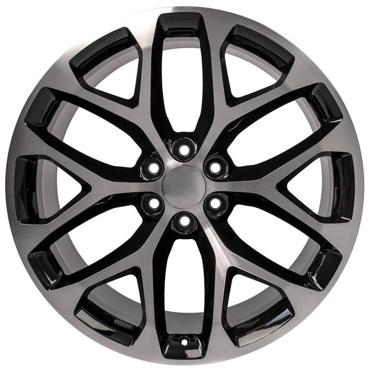 CV98B-24100-6550-24MB - OE Wheels Replica CV98B 24X10 6X139.7 ET24mm Gloss Black Machined - OE Wheels Wheels Canada