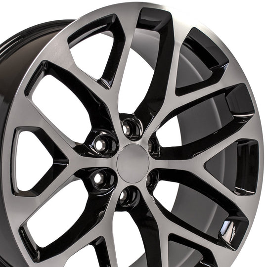 CV98B-24100-6550-24MB - OE Wheels Replica CV98B 24X10 6X139.7 ET24mm Gloss Black Machined - OE Wheels Wheels Canada
