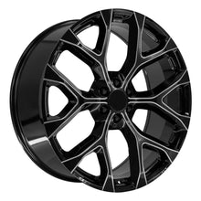 Load image into Gallery viewer, CV98B-26100-6550-24BM - OE Wheels Replica CV98B 26X10 6X139.7 ET24mm Gloss Black with Milled Edge - OE Wheels Wheels Canada