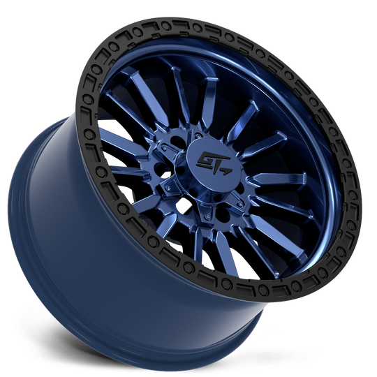 GT1138181212446 - GT Offroad Chamber 18X12 5X127 / 5X139.7 ET -44mm Midnight Blue with Black Ring - GT Offroad Wheels Canada