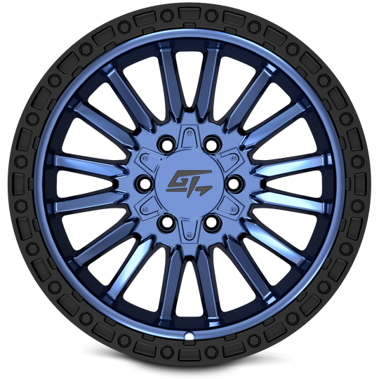 GT1138181216449 - GT Offroad Chamber 18X12 6X135 / 6X139.7 ET -44mm Midnight Blue with Black Ring - GT Offroad Wheels Canada