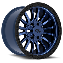 Load image into Gallery viewer, GT11381810181811 - GT Offroad Chamber 18X10 8X165.1 / 8X170 ET -18mm Black Ring With Midnight Blue Centre - GT Offroad Wheels Canada