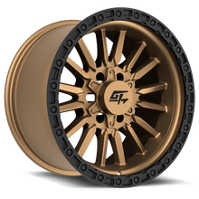Charger l'image dans la galerie, GT11211812184411 - GT Offroad Chamber 18X12 8X165.1 / 8X170 ET -44mm Black Ring With Matte Bronze Centre - GT Offroad Wheels Canada