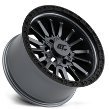 Load image into Gallery viewer, GT11201810191811 - GT Offroad Chamber 18X10 8X165.1 / 8X170 ET -18mm Black Ring With Matte Gunmetal Centre - GT Offroad Wheels Canada