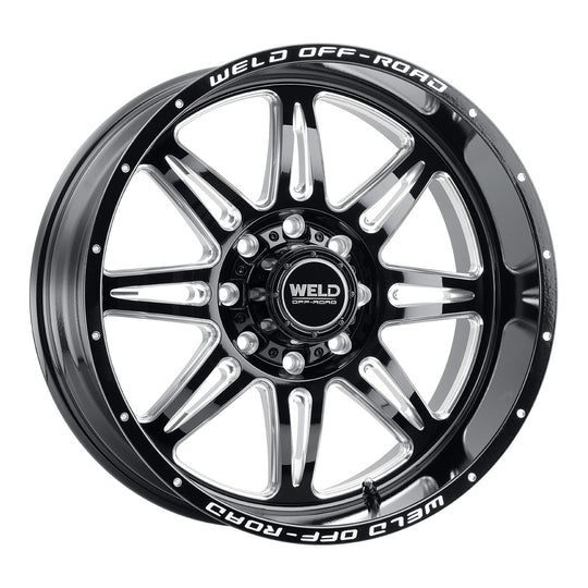 W13202026475 - WELD Off-Road Cheyenne 20X12 5X114.3 / 5X127 44mm Gloss Black Milled - WELD Off-Road Wheels Canada