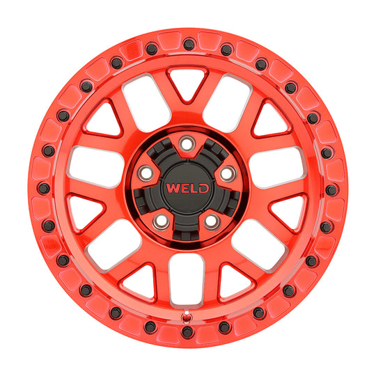 W90570057450 - WELD Off-Road Cinch Beadlock 17X10 5X139.7 / 5X127 24mm Candy Red - WELD Off-Road Wheels Canada