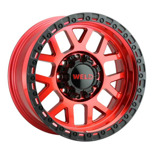 W13300018476 - Weld Off-Road Cinch 20X10 8X180 ET -18mm Candy Red - Weld Off-Road Wheels Canada