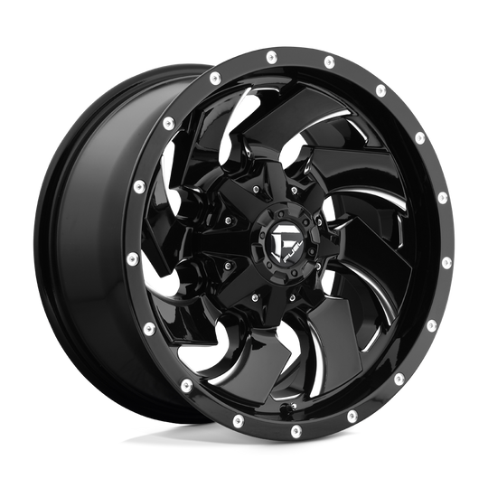 D57422201747 - Fuel Off-Road D574 Cleaver 22X12 8X170 -44 mm Gloss Black Milled - Fuel Off-Road Wheels Canada