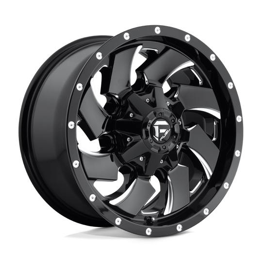 D57418909857 - Fuel Off-Road D574 Cleaver 18X9 6X135 / 6X139.7 20mm Gloss Black Milled - Fuel Off-Road Wheels Canada