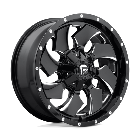 D57420909857 - Fuel Off-Road D574 Cleaver 20X9 6X135 / 6X139.7 20mm Gloss Black Milled - Fuel Off-Road Wheels Canada