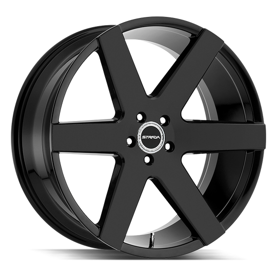S60051435GBML - Strada S60 Coda 20X8.5 5x114.3 35mm Gloss Black Milled - Strada Wheels Canada