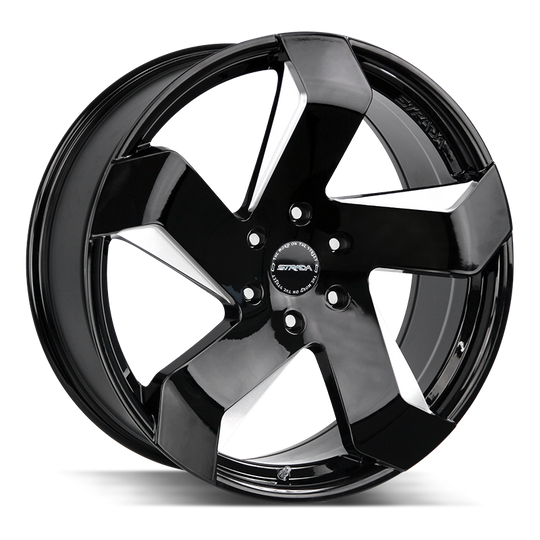S65051435GBML - Strada S65 Coltello 20X8.5 5x114.3 35mm Gloss Black Milled - Strada Wheels Canada