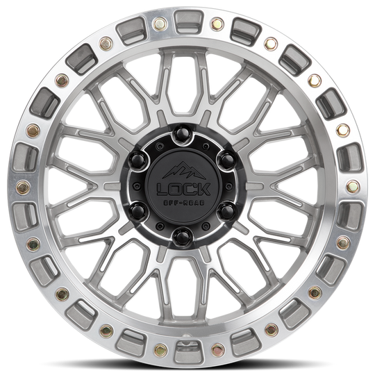 COMBAT-7963MC12N - Lock Off-Road Combat 17X9 6X135 ET -12mm Machined With Clear Coat - Lock Off-Road Wheels Canada