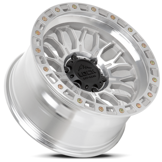 COMBAT-7963MC12N - Lock Off-Road Combat 17X9 6X135 ET -12mm Machined With Clear Coat - Lock Off-Road Wheels Canada