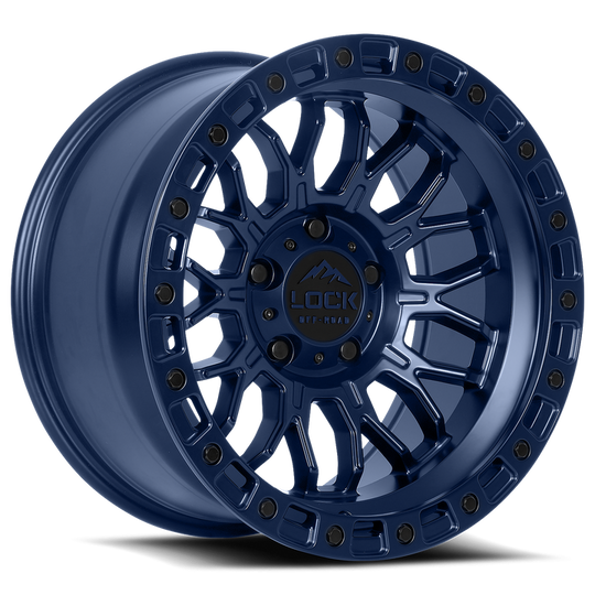 COMBAT-7957BLUE - Lock Offroad Combat 17X9 5X127 ET 1mm Matte Blue - Lock Offroad Wheels Canada