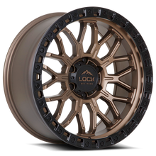 Load image into Gallery viewer, COMBAT-2187MRMBR - Lock Combat 20X10 8X170 -18mm Matte Bronze with Matte Black Ring - Lock Wheels Canada