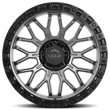 Load image into Gallery viewer, COMBAT-2957MGMBRR - Lock Offroad Combat 20X9 5X127 ET 0mm Matte Grey With Black Ring - Lock Offroad Wheels Canada