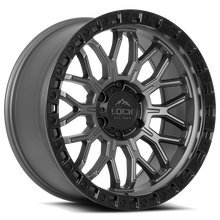 Charger l'image dans la galerie, COMBAT-7963MGMBRR - Lock Off-Road Combat 17X9 6X135 ET 1mm Matte Grey with Matte Black Ring - Lock Off-Road Wheels Canada