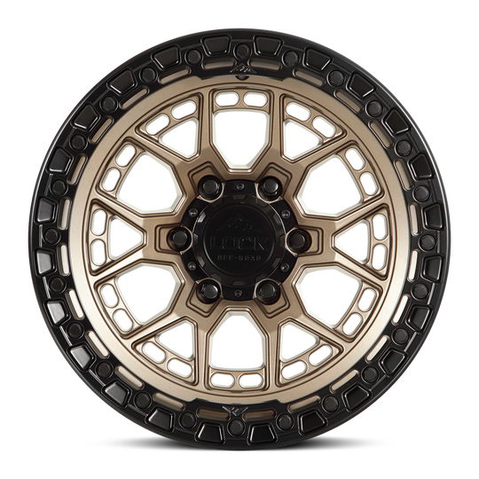 COMMANDO-2163MRMBR - Lock Offroad Commando 20X10 6X135 ET -18mm Matte Bronze With Black Ring - Lock Offroad Wheels Canada