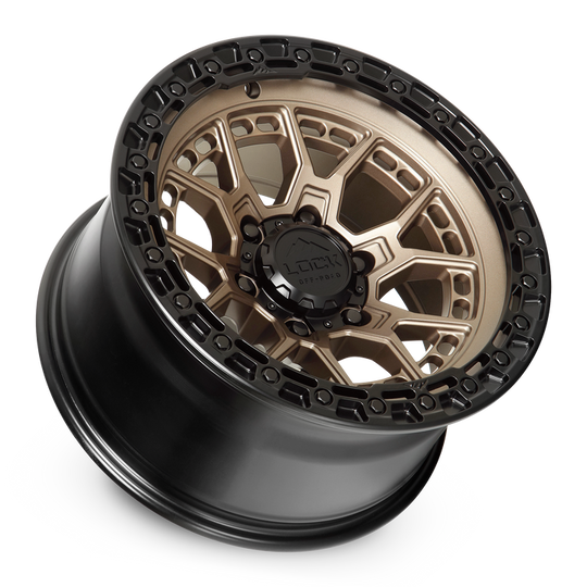 COMMANDO-2187MRMBR - Lock Offroad Commando 20X10 8X170 ET -18mm Matte Bronze With Black Ring - Lock Offroad Wheels Canada