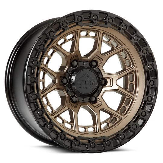 COMMANDO-7957MRMBR - Lock Offroad Commando 17X9 5X127 ET 0mm Matte Bronze With Black Ring - Lock Offroad Wheels Canada